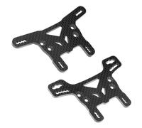 pièces RC pour Tamiya pour XV02 XV-02 Pro 58707 1/10 Plaque De Tour De Choc Avant Et Arrière en Fiber De Carbone Pièces De Mise À Niveau De Voiture RC Accessoires De Modification(Set)