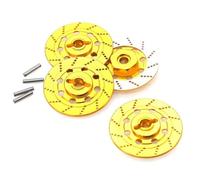 pièces RC pour Tamiya TT01 TT02 pour HPI pour HSP 94123 pour Sakura D4 1/10 Adaptateur Moyeu Hexagonal Roue Disque Frein en Métal 12 Mm RC sur Pièces Voiture De Course sur Route(Yellow)