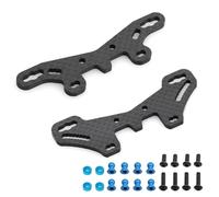 Pièces Rc pour Tamiya TT02S TT02SR pour TT-02 Type-S Type-SR 1/10 Fibre Carbone Plaques Fixation des Amortisseurs Avant Arrière Pièces D'amélioration pour Voitures RC(1set)
