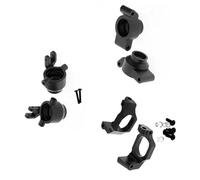 pièces RC pour Traxxas pour Maxx pour Widemaxx 1/10 Blocs Direction Métal Blocs roulettes Moyeux en C pour Porte-essieux 8937 8932 8952 Pièces Mise À Niveau Voiture RC(Black,Set)