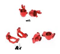 pièces RC pour Traxxas pour Maxx pour Widemaxx 1/10 Blocs Direction Métal Blocs roulettes Moyeux en C pour Porte-essieux 8937 8932 8952 Pièces Mise À Niveau Voiture RC(Red,Set)