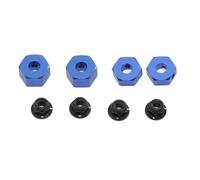 PièCes Rc Pour Traxxas Pour Slash 2WD 1/10 Broches Moyeux Roue Hexagonales Métal Jeu D'écrous Verrouillage À Bride M4 Pièces Mise Niveau Remplacement 1654 3654(Blue)
