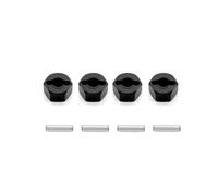 PièCes Rc Pour Traxxas Pour Slash 4x4 Pour MJX H16 16207 1/10 Aluminium 12 Mm Moyeu Hexagonal Roue Support Adaptateur Épaisseur 7 Mm Voiture RC Pièces Détachées(Black)