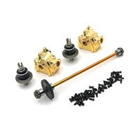 PièCes Rc pour WLtoys 144010 144001 144002 1/14 Ensemble d'arbre D'entraînement Central Métal Kit Différentiel Boîte Vitesses Pièces Voiture RC Mise Niveau Remplacement(Yellow)