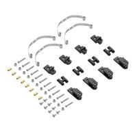 pièces RC pour WPL B1 B14 B-14 B16 B24 B-24 C14 C-14 C24 C-24 B16 4x4 6x6 1/16 Militaire Camion Métal Acier Ressort À Lames Suspension Ensemble Mise Niveau Pièces De Voiture RC(Black,4WD)