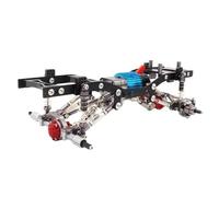 pièces RC pour WPL C14 C24 C24-1 1/16 Kit Châssis Cadre Métallique Essieu Boîte Vitesses Pneus D'amortisseur Pièces Rechange Mise Niveau Voiture RC Empattement Assembler Accessoires(Frame 3)