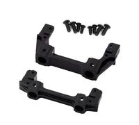 Pièces RC Pour Wrangler Pour Axial Pour SCX10 II 90047 90046 1/10 Voiture Radiocommandée À Chenilles Supports De Pare-chocs Avant En Métal Supports De Servos Et Améliorations(Black)
