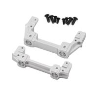 Pièces RC Pour Wrangler Pour Axial Pour SCX10 II 90047 90046 1/10 Voiture Radiocommandée À Chenilles Supports De Pare-chocs Avant En Métal Supports De Servos Et Améliorations(Silver)