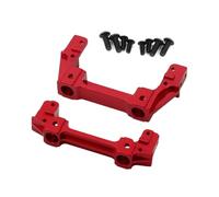Pièces RC Pour Wrangler Pour Axial Pour SCX10 II 90047 90046 1/10 Voiture Radiocommandée À Chenilles Supports De Pare-chocs Avant En Métal Supports De Servos Et Améliorations(Red)