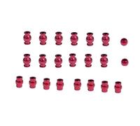 Pièces Rechange pour Arrma 4x4 pour Granite Big pour Rock pour Senton pour Typhon 1/10 22 Pièces Ensemble De Rotules Pivotantes en Alliage D'aluminium Pièces Mise À Niveau RC(Red)