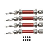 Pièces Rechange pour Arrma pour Infraction pour Vendetta 3S pour BLX 4 Pièces Arbre D'entraînement Avant Et Arrière en Métal CVD pour 1/8 RC Voiture Mise À Niveau Pièces Accessoires(Red)
