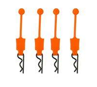 Pièces Rechange Pour Arrma Pour Kraton Pour Senton Pour Granite 1/10 4 Pièces, Gel De Silice Coque De Retenue Pour Carrosserie De Voiture RC, Boucle Fixe Verrouillage(Orange)