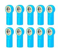 Pièces Rechange pour AXIAL pour SCX10 D90 D110 pour Tamiya CC01 pour Course 1/10 10 Pièces Biellettes De Direction en Aluminium M3 Et Rotule Voiture RC sur pour Circuit(Blue)