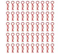 Pièces Rechange pour Buggy RC Télécommande Voiture Dérive Chenille pour Modèle De Voiture 50 Pièces Pièces Voitures Coque Corps Clips Broches Boîtier Loquet R Boucles Fixes(Red)