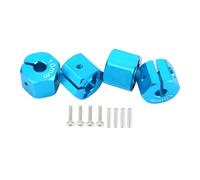 Pièces Rechange pour HSP pour HPI pour Tamiya pour Traxxas pour Slash Aluminium 5mm 6mm 7mm 8mm 9mm 10mm 11mm 12mm Adaptateur RC Moyeu Hexagonal avec Vis À Tête Fraisée(Blue,10mm)