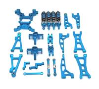 Pièces Rechange Pour MJX H16 16207 16208 16209 16210 1/16 Bras Suspension En Métal Coupelle De Direction Amortisseur Tour D'amortisseur Ensemble Kit Pièces Mise À Niveau De Voiture RC(Blue)