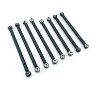Pièces Rechange pour MN MN86S MN86 MN86KS MN86K G500 1/12 Accessoires Mise À Niveau Pièces Ensemble 8 Pièces RC Télécommande Voiture Tige De Traction Bielle en Métal(Black)