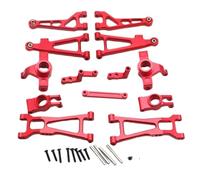 Pièces Rechange Pour Redcat Pour Volcano 16 1/16 Kit De Pièces De Mise À Niveau En Métal Bras Suspension Ensemble De Direction Coupelle De Direction Ensemble D'accessoires Voiture RC OP(Red)