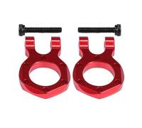 Pièces Rechange pour SCX10 pour Wrangler pour Gladiator pour Trx4 pour Element pour Enduro TF2 D90 CC01 1/10 Crochet Remorquage CNC Chenille Radiocommandée Treuil Chocs Anneau D(Red)