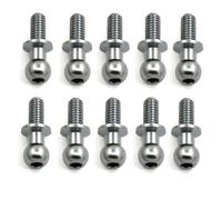 Pièces Rechange pour Tamiya pour TT01 pour TT02 pour Sakura D5 1/10 10 Pièces Vis À Tête Sphérique Hexagonale en Métal M3 Pièces Rechange Universelles pour Voiture Drift RC(Silver)