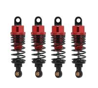 Pièces Rechange Pour Tamiya Pour TT01 Pour TT02 TA05 TL01 TA03 MF01X M05 M06 1/10 4 Pièces Amortisseurs Métalliques Voiture RC Pièces Et Accessoires De Mise À Niveau(Red)