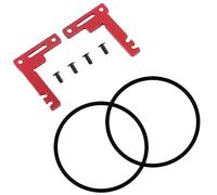 Pièces Rechange Pour Tamiya Pour TT02 Pour TT02B TT02D TT02R TT02SR TT02S Ensemble De Supports Batterie Courts En Métal Support Montage Batterie Pièces De Mise À Niveau Voiture RC(Red)