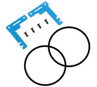 Pièces Rechange Pour Tamiya Pour TT02 Pour TT02B TT02D TT02R TT02SR TT02S Ensemble De Supports Batterie Courts En Métal Support Montage Batterie Pièces De Mise À Niveau Voiture RC(Blue)