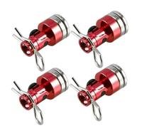 Pièces Rechange pour Traxxas pour Hsp pour Sakura pour Redcat 1/10 RC Drift Car 4 Pièces Magnétique Furtif Invisible Corps Poteau De Montage Colonne De Coque De Contact + Clips(Red)