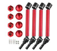 Pièces Rechange pour Traxxas pour MAXX 2.0 pour V2 89076-4 pour WideMaxx 4 Pièces 8996X Arbre D'entraînement Étendu CVD avec Roue Hexagonale pour Pièces Mise À Niveau De Voiture 1/10RC(Red)