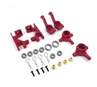 Pièces Rechange pour Traxxas pour Slash 4x4 pour 1/10 RC Car Aluminium Gauche Droite Blocs De Direction Pièce 6837X C-Hubs 6832X pour Porte-essieux Blocs De roulettes 1952X(Red)