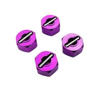 Pièces Rechange pour Traxxas pour Slash 5803 1/10 1 Jeu Aluminium Adaptateur De Moyeu Hexagonal De Roue 12 Mm Épaisseur 7 Mm avec Goupilles 6869 Pièces De Mise À Niveau RC(Purple)