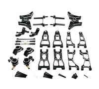 Pièces Rechange pour UD1201 UD1202 pour Pro 1/12 RC Pièces De Mise À Niveau Voiture Accessoires Tasse Direction en Métal Bras Suspension Avant Et Arrière Kit Lien Tour De Choc(Black)