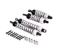 Pièces Rechange pour WLtoys 12428 12423 1/12 4 Pièces Pièces Remplies D'huile Type Amortisseur Avant Arrière RC Voiture Mise À Niveau Chenille(Silver)