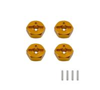 Pièces Rechange Pour Wltoys A949 A959 A969 A979 K929 144001 Adaptateur D'entraînement Hexagonal De Moyeu De Voiture RC Coupleur Combinateur 12 Mm Avec Broches Pièces De Mise À Niveau(Yellow)