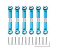 Pièces Rechange pour Wltoys A959 A959-B A949 A969 A979 K929 1/18 Ensemble Biellettes Direction Avant Et Arrière en Métal Pièces Et Accessoires pour Voitures Radiocommandées(Blue)