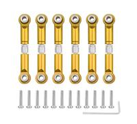 Pièces Rechange pour Wltoys A959 A959-B A949 A969 A979 K929 1/18 Ensemble Biellettes Direction Avant Et Arrière en Métal Pièces Et Accessoires pour Voitures Radiocommandées(Yellow)