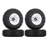 pièces Rechange RC pour Axial 90069 D90 TF2 pour Tamiya CC01 LC70 pour MST pour Jimny 85 * 28MM 1.55" 1/10 Beadlock Jante Pneu Ensemble RC Crawler Pièces De Voiture Accessoires(AX1010-1501WH)