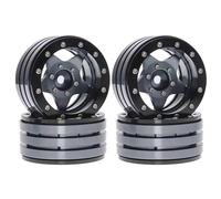 Pièces rechange RC Pour Axial Pour SCX10 Pour TRX4 Pour RGT Pour Redcat Tornado Hole Jantes Tout Pour Terrain Crawler Alliage 1.9 Roues À Pour Talon Métal RC Upgrade(Silver)
