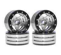 Pièces rechange RC Pour Axial Pour SCX10 Pour TRX4 Pour RGT Pour Redcat Tornado Hole Jantes Tout Pour Terrain Crawler Alliage 1.9 Roues À Pour Talon Métal RC Upgrade(Gray)