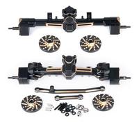 Pièces rechange RC Pour Axial Pour SCX24 Pour Pêne Dormant 1/24 Laiton Avant Arrière Essieu Portique Avec Adaptateur Hexagonal Poids Pièce Pour Crawler RC(Set)