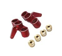 Pièces rechange RC Pour FSR Pour TANK SHARKS Pour Cheetah Pour ATOM Leopard Pour Thunder 1/8 Accessoires Pièces Mise À Niveau Métal Tasse Direction Avant Rc Crawler Voiture Camion(Red)