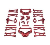 Pièces rechange RC Pour HS 14321 C8802 YDJ-D879 Métal Pour Bras Oscillant Coupe De Direction Pour Porte Moyeu Amortisseur Jeu D'amortisseurs Voiture Pièces Mise À Niveau(Red)