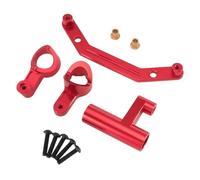 PièCes Rechange Rc Pour MJX Pour HYPER GO 7303 1/7 Grand Kit De Pièces CNC Alliage D'aluminium PVoiture Rallye Tout-terrain C3 Direction Avant Métal(Red)