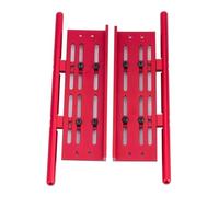 pièces Rechange RC pour SCX10 II 90046 pour Wrangler pour TRX4 TF2 1/8 1/10 pour Rock Sliders Pédale Réglable Marchepied Latéral RC Crawler Mise À Niveau Pièce Décoration(Red)
