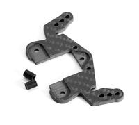Pièces rechange RC Pour Tamiya Pour Hotshot II 2024 1/10 Fibre De Carbone Arrière Tour D'amortisseur Voiture Télécommandée Pièces Mise À Niveau Accessoires