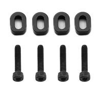 Pièces rechange RC Pour Traxxas 1/5 Pour X-MAXX 6S 8S 1/6 Pour XRT 8S 4 Pièces Rondelles Montage Moteur Métal Cales 7759 7759R Pièces Mise À Niveau Voiture RC Accessoires(Black)