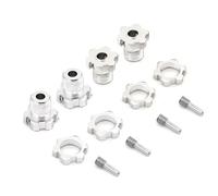 Pièces rechange RC Pour Traxxas Pour E-Revo Pour E-Maxx T-Maxx Métal Cannelé 17 Mm Hexagone De Roue Moyeu Adaptateur 5353 Pièces Mise À Niveau(Silver)