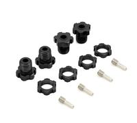 Pièces rechange RC Pour Traxxas Pour E-Revo Pour E-Maxx T-Maxx Métal Cannelé 17 Mm Hexagone De Roue Moyeu Adaptateur 5353 Pièces Mise À Niveau(Black)