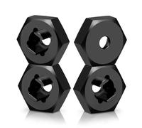 Pièces rechange RC Pour Traxxas Pour Latrax Pour Teton 1/18 4 Pièces Alliage D'aluminium Hexagone De Roue Adaptateur RC Modèle Voiture Accessoires Mise À Niveau(Black)