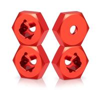 Pièces rechange RC Pour Traxxas Pour Latrax Pour Teton 1/18 4 Pièces Alliage D'aluminium Hexagone De Roue Adaptateur RC Modèle Voiture Accessoires Mise À Niveau(Red)